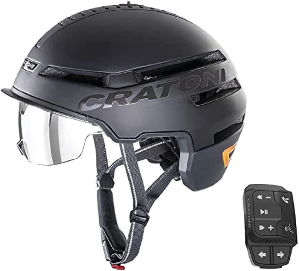 Cratoni Unisex – Erwachsene Smartride Helme, Schwarz Matt, L
