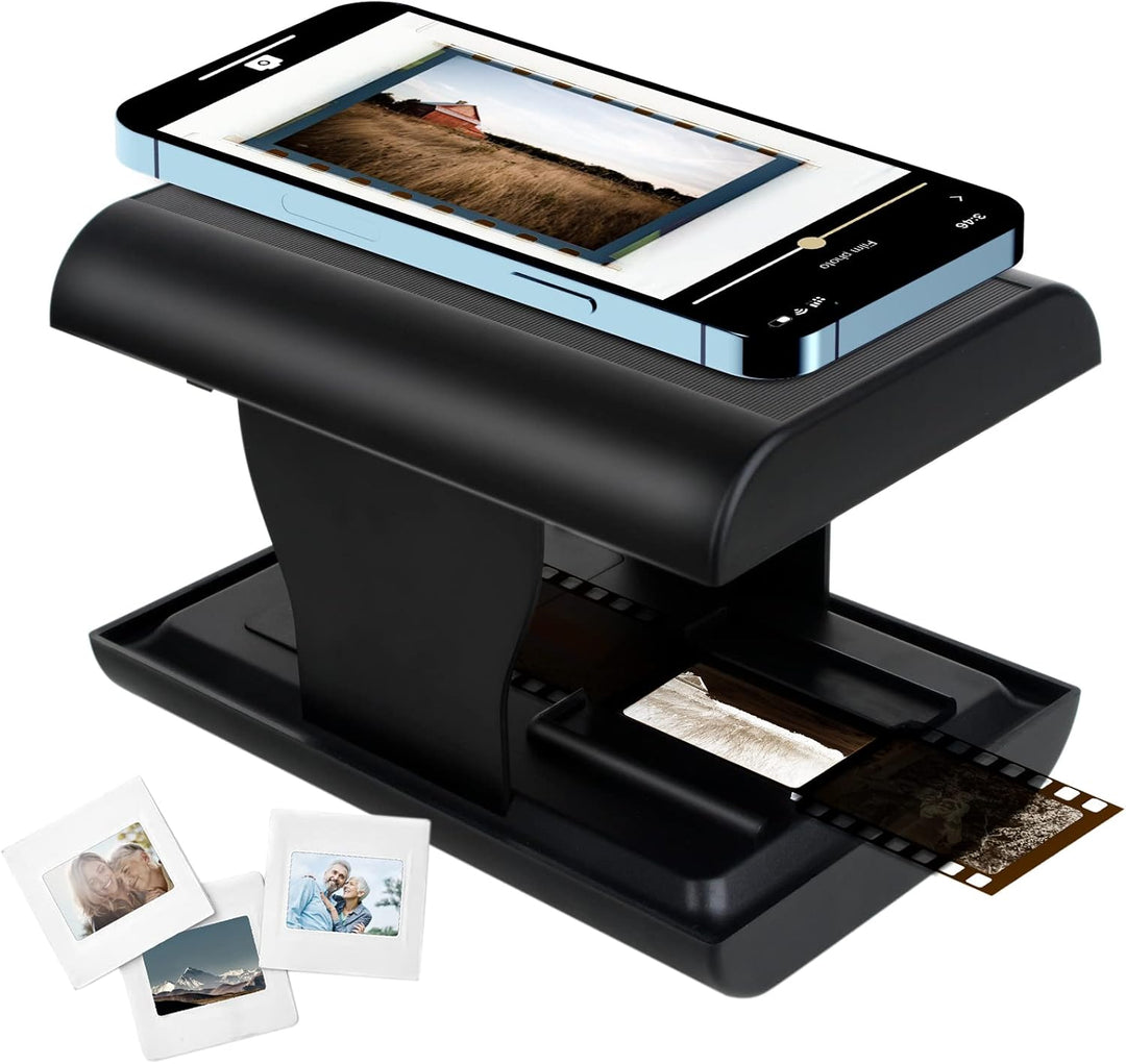 DGODRT Diascanner, Mobile Film Scanner, Scannen und Speichern Ihrer 24x36 mm Negative und Dias mit S