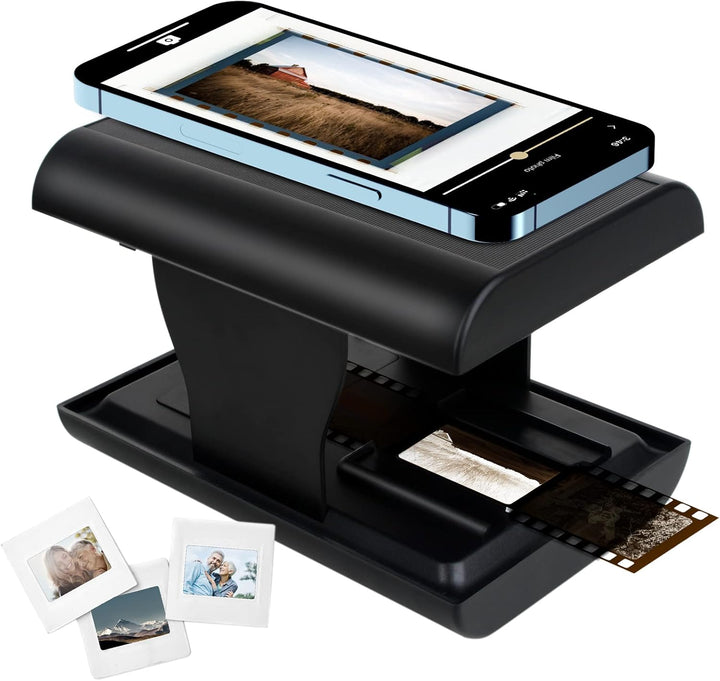 DGODRT Diascanner, Mobile Film Scanner, Scannen und Speichern Ihrer 24x36 mm Negative und Dias mit S