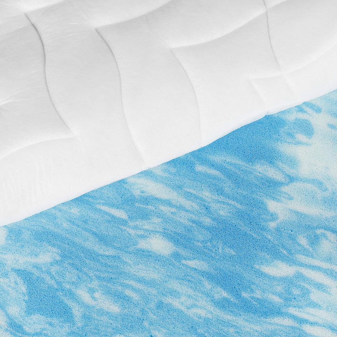 Meos® Gel-Schaum Topper 90x200 für Matratzen & Boxspringbett - Made in Germany - hohes RG50 - Bezug