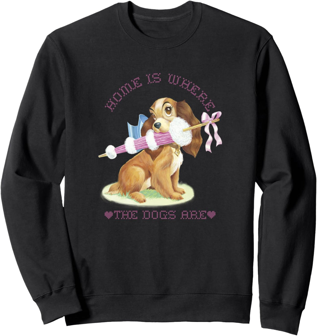 Disney Lady & The Tramp Home Is Where The Dogs Are Stitched Sweatshirt