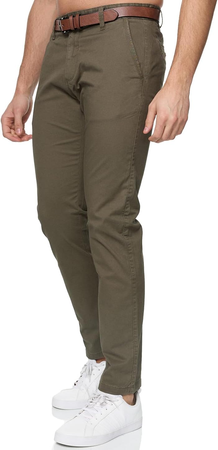Indicode Herren Gower Chinohose Stretchhose | Chino Herrenhose Super Stretch Stoffhose 31W / 32L Arm