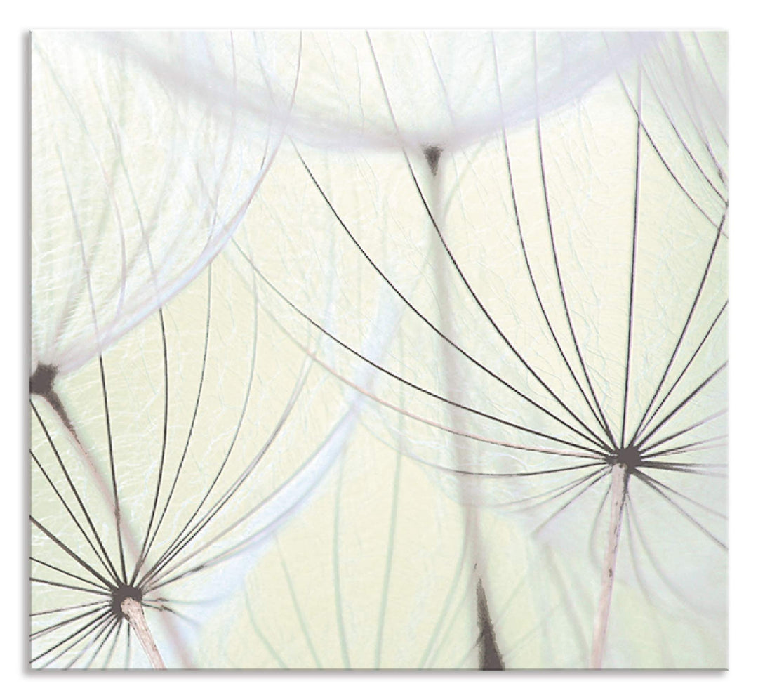 ARTland Spritzschutz Küche aus Alu für Herd Spüle 60x55 cm (BxH) Küchenrückwand mit Motiv Blume Pust
