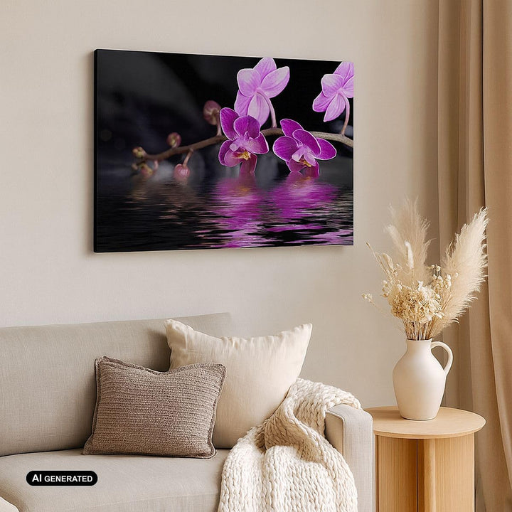 Bilder auf Leinwand Asien exotisch orchidee blume Leinwandbild 70x50cm Wandbilder Dekoration Wohnzim
