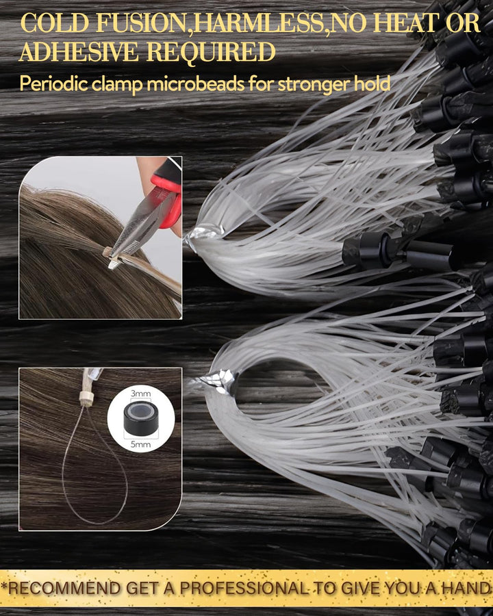 Hetto Microring Extensions Echthaar Balayage Microring Echthaar Extensions Remy Micro Ring Haarverla