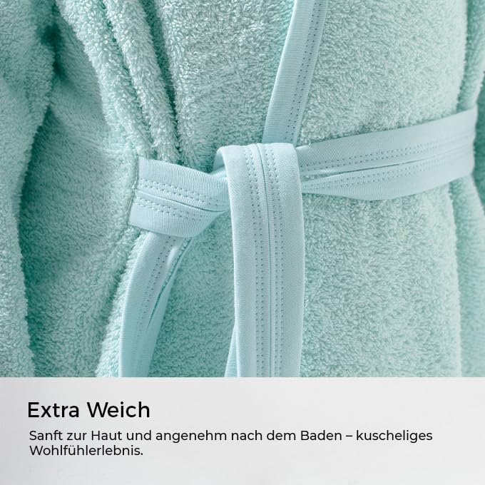 Baby Bademantel mit süssem Giraffenmotiv – Kapuzenbademantel aus 100% Baumwolle – Weich, saugfähig &
