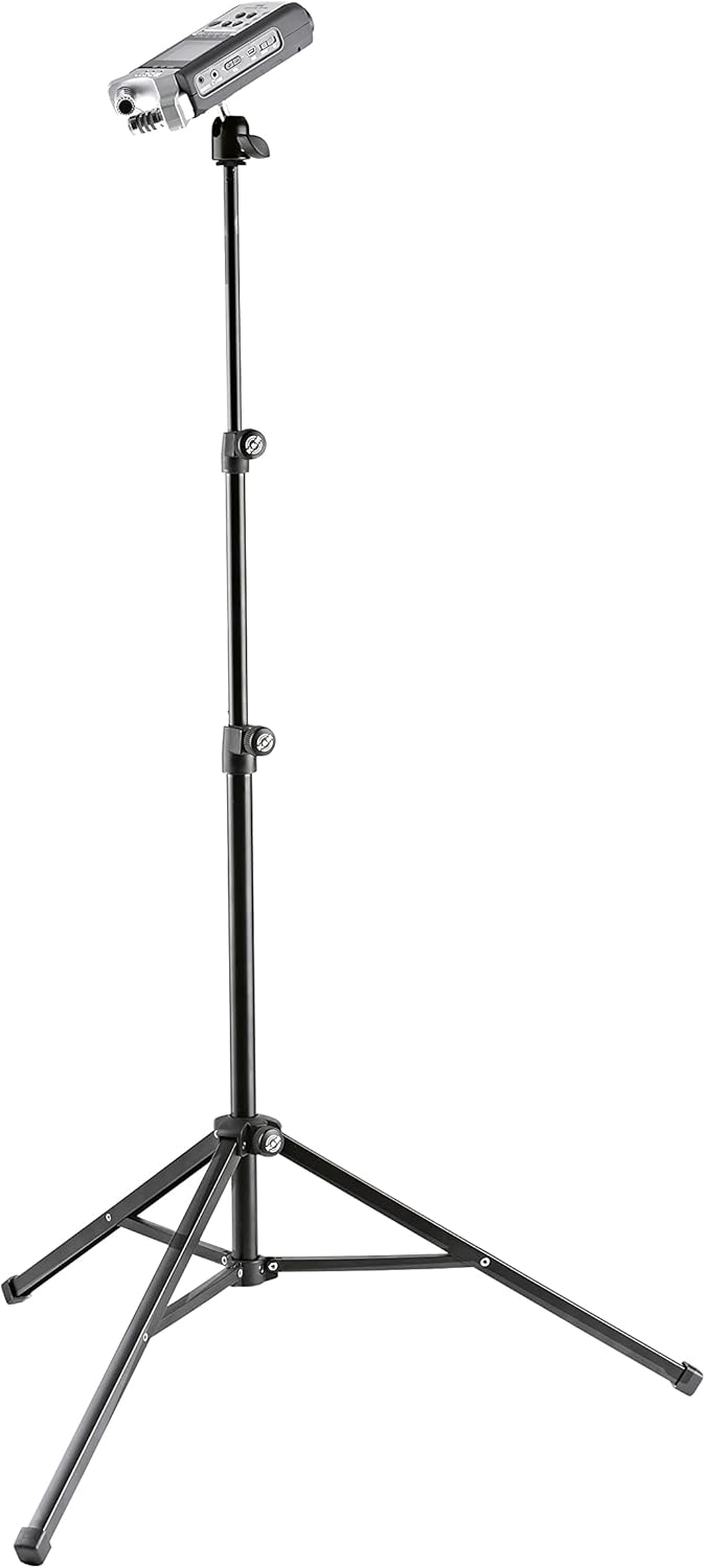 K&amp;M 19784 Kamera-Stativ Schwarz, Stahl - Dreifuss, 360° Drehung, 90° Neigung - flexibel, stabil, auc