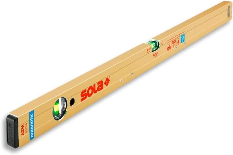 SOLA Aluminium Magnetwasserwaage AZM 40cm mit 2 Libellen, 400 mm, 400 mm