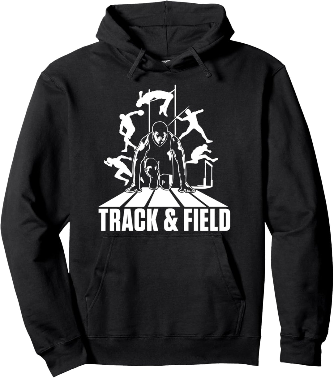 Cute Track And Field Athletics For Boys And Girls Pullover Hoodie