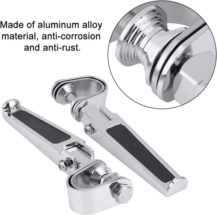 Motorrad Fussrasten mit Motorschutzklemmen für Motorrad 1 inch bis 1-1 / 4inch