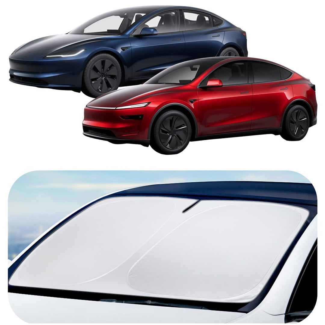 Spigen Tesla Model 3 2021 - Highland 2024 Model Y Auto Sonnenschutz, Frontscheibe Sonnenschutz, UV-S