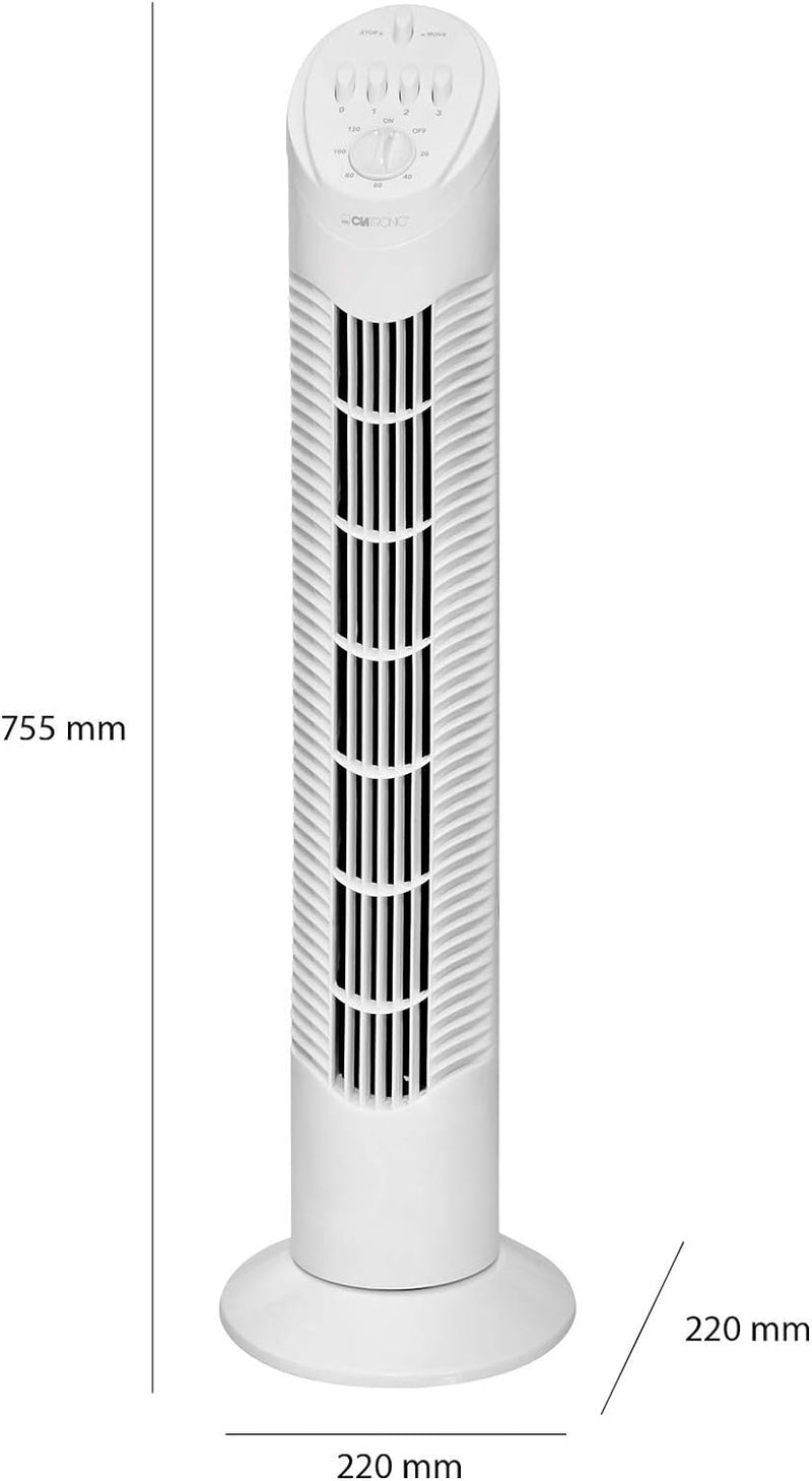 Clatronic Tower Fan/Turmventilator/Säulenventilator/Standventilator TVL 3546; Oszillation 75 Grad; q