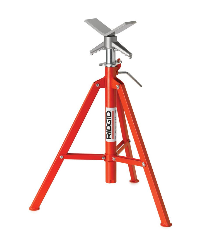 RIDGID 22168 Modell VF-99 einklappbare Rohrstütze mit V-Kopf, Rohrstütze mit Rohrkapazität von 8" (3