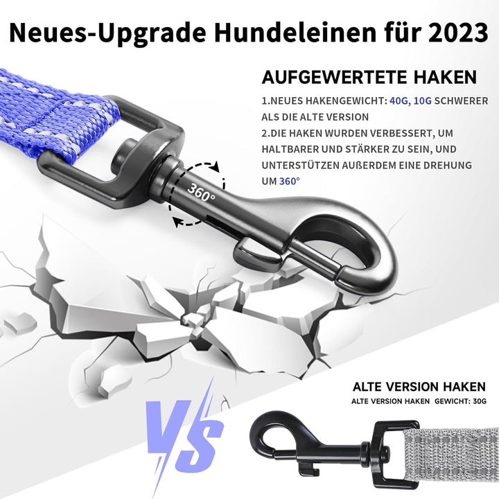 Demigreat Schleppleine für Hunde, 3m / 5m / 10m / 15m / 20m Robuste Lange Hundeleine Reflektierend T