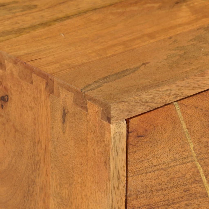 vidaXL Mangoholz Massiv TV Schrank mit 2 Schubladen 2 Fächern TV Möbel Lowboard Fernsehtisch Fernseh