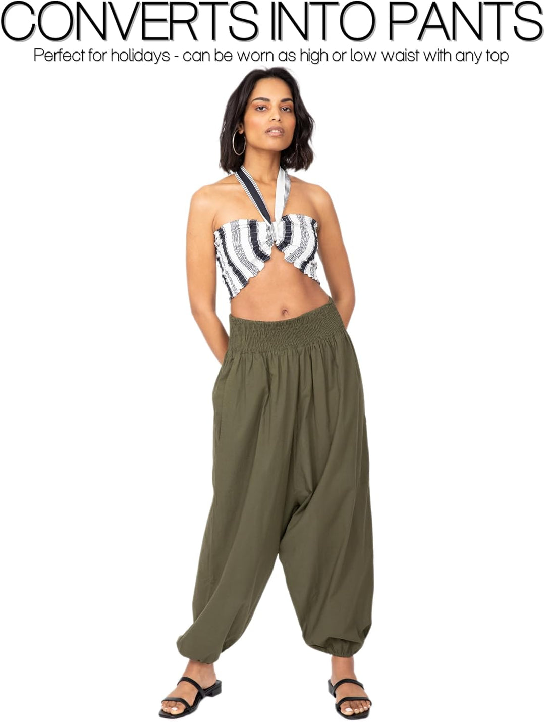 likemary Jumpsuit Damen Sommer – flexibler bequemer Einteiler aus Baumwolle – knielang - wird durch