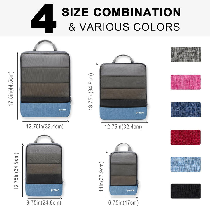 Prezon Komprimierbaren Packwürfeln zur Organisation Ihres Reisegepäcks, Compression Packing Cube, Pa