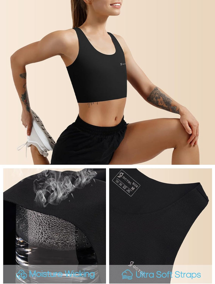 Trans Binder Transgender FTM Brust Binder für Damen Atmungsaktive Halb Kompression BH Schwarz S, Sch