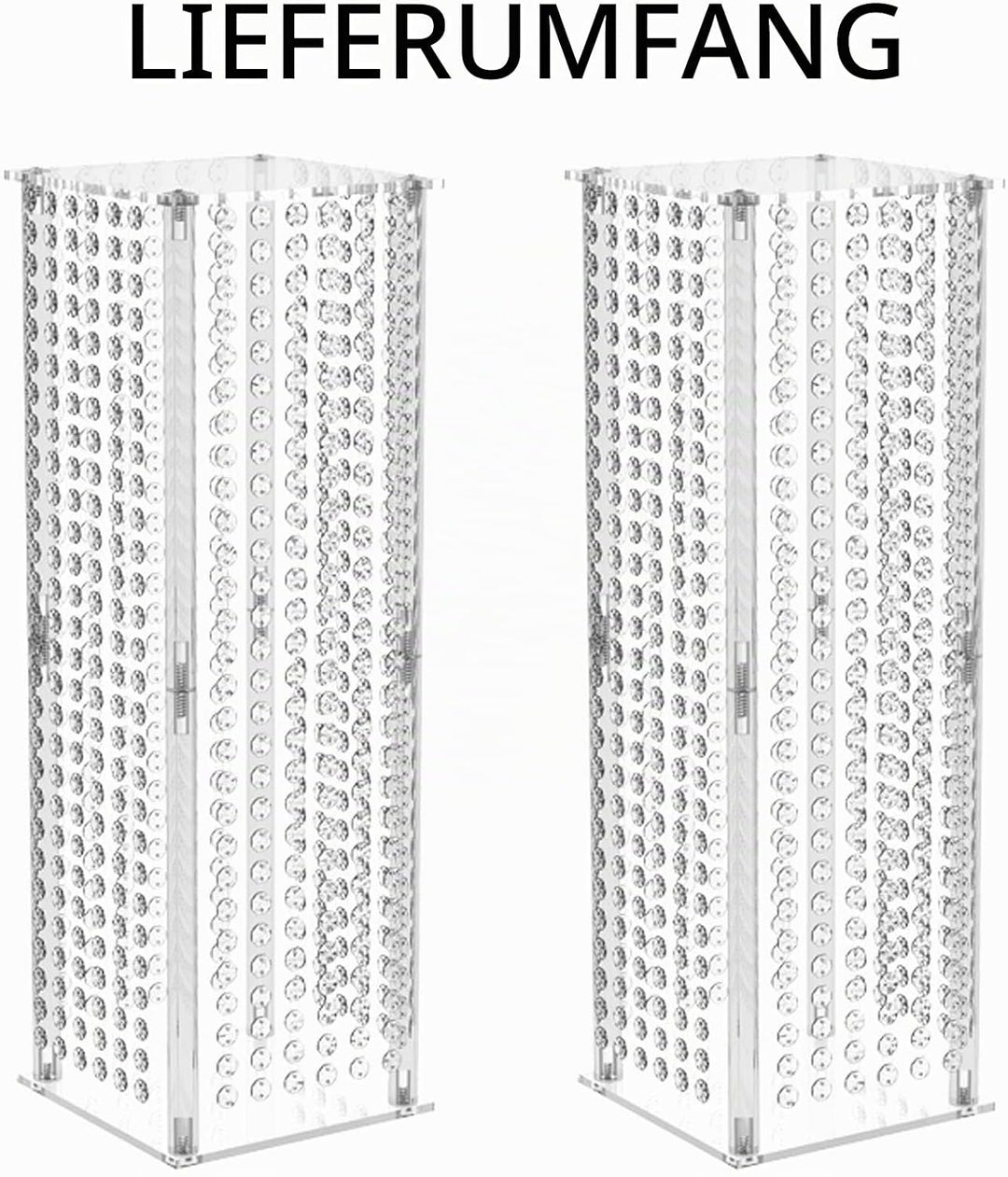 Nuptio 2 Stück Hochzeit Mittelstücke für Tischvasen 60cm Hohe Blumenvase Blumenständer für Partytisc