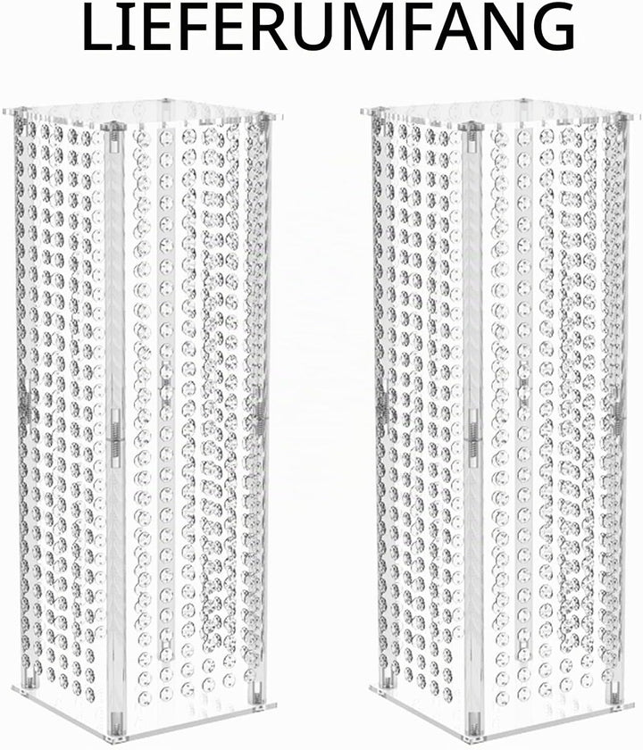 Nuptio 2 Stück Hochzeit Mittelstücke für Tischvasen 60cm Hohe Blumenvase Blumenständer für Partytisc