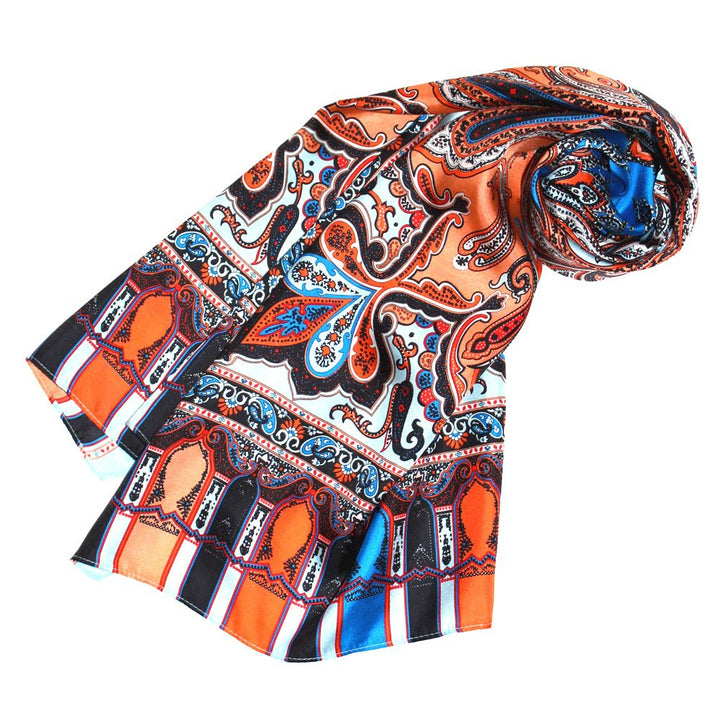 Lorenzo Cana Seidenschal bedruckt Paisley Muster Schal 100% Seide 50 x 165 cm Damentuch Schaltuch 89