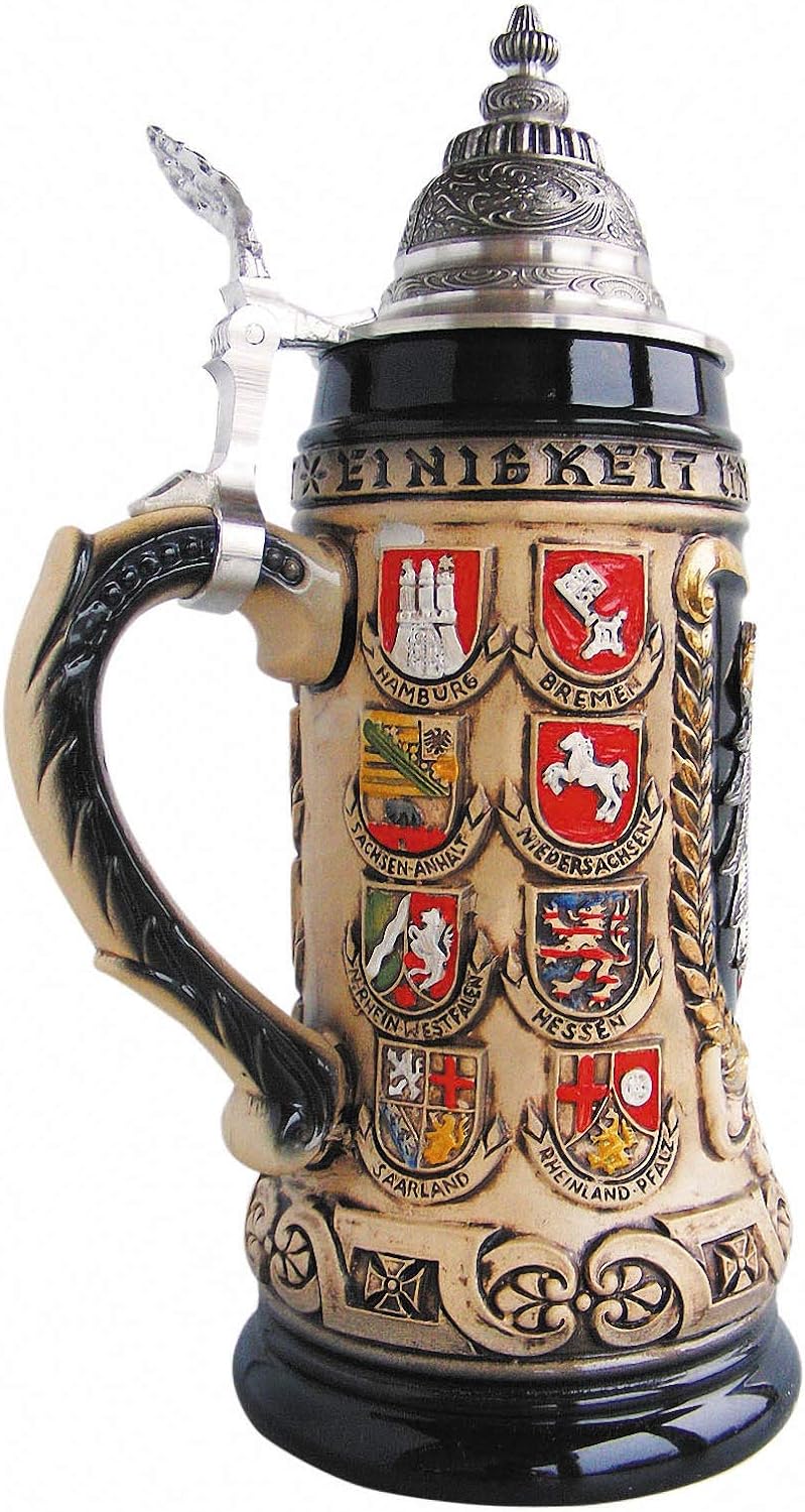 Zöller &amp; Born Bierkrug Deutschland mit Bundesländerwappen Seidel 0,5 Liter Bierseidel ZO 1425/6969
