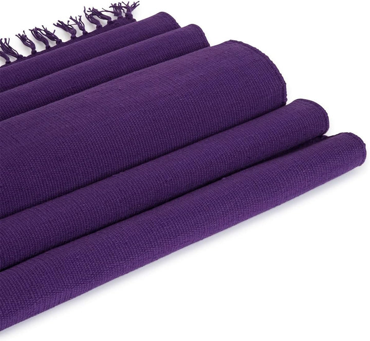Yoga Studio Bio Yogamatte Teppich - 196cm x 70cm Yoga Teppich mit Quasten Baumwolle Yoga Teppich für