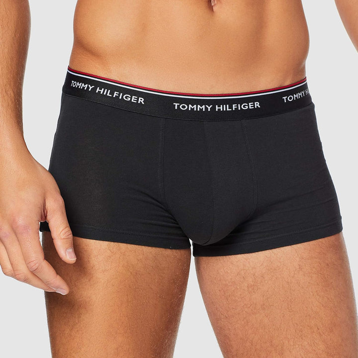 Tommy Hilfiger Herren 3er Pack Boxershorts Low Rise Trunks Baumwolle S Schwarz (Black), S Schwarz (B