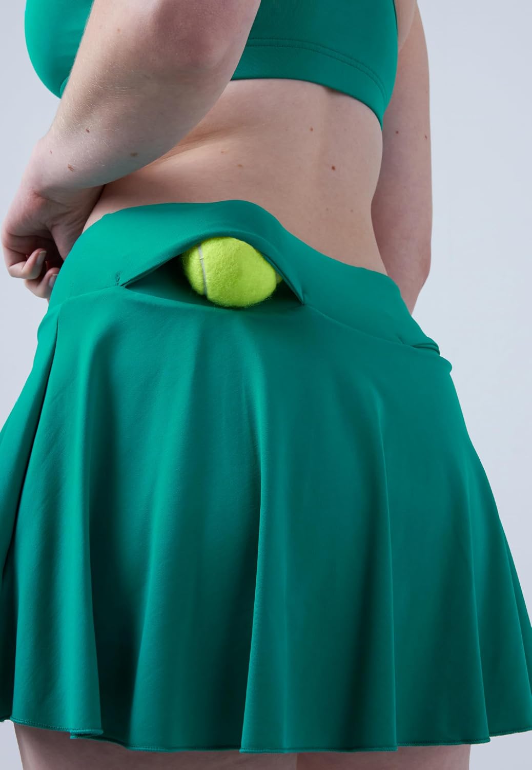 Sportkind Mädchen &amp; Damen Tennisskort mit Ballgürtel, atmungsaktiver Sport Rock mit Innenhose XL Sma