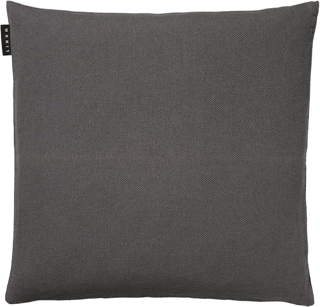 LINUM Pepper Premium Kissenhülle 40x40 cm, 100% Baumwolle, Maschinenwaschbar, Granitgrau 40 x 40 cm