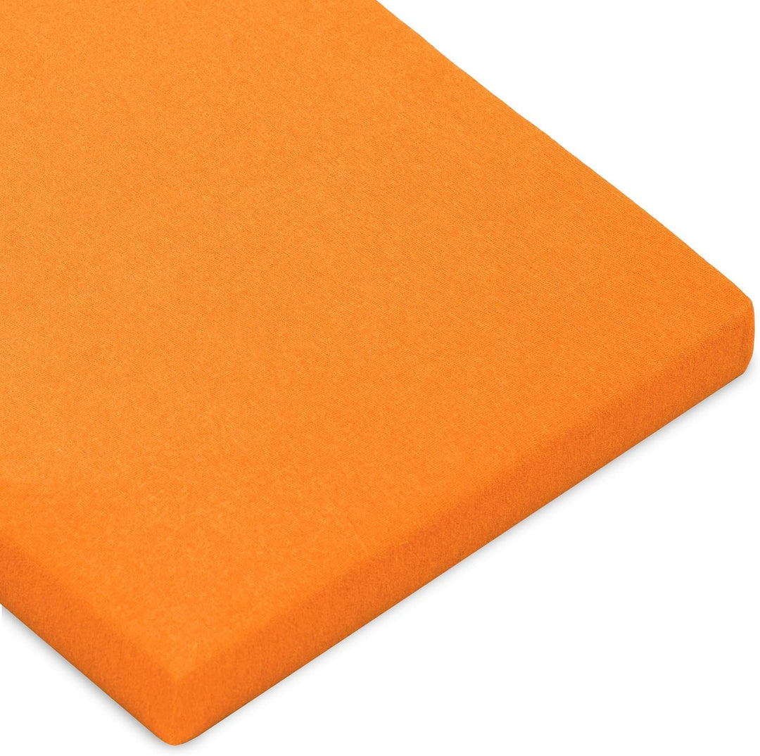 CelinaTex Casca Topper Spannbettlaken 140x200-160x220 cm orange Jersey Mako Baumwolle 210g/qm Elasth