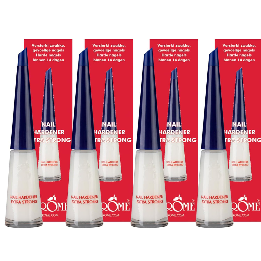 Herome 4-Pack Nagelhärter Extra Stark (Nail Hardener Extra Strong) - Nagelverstärker Garantiert Fest