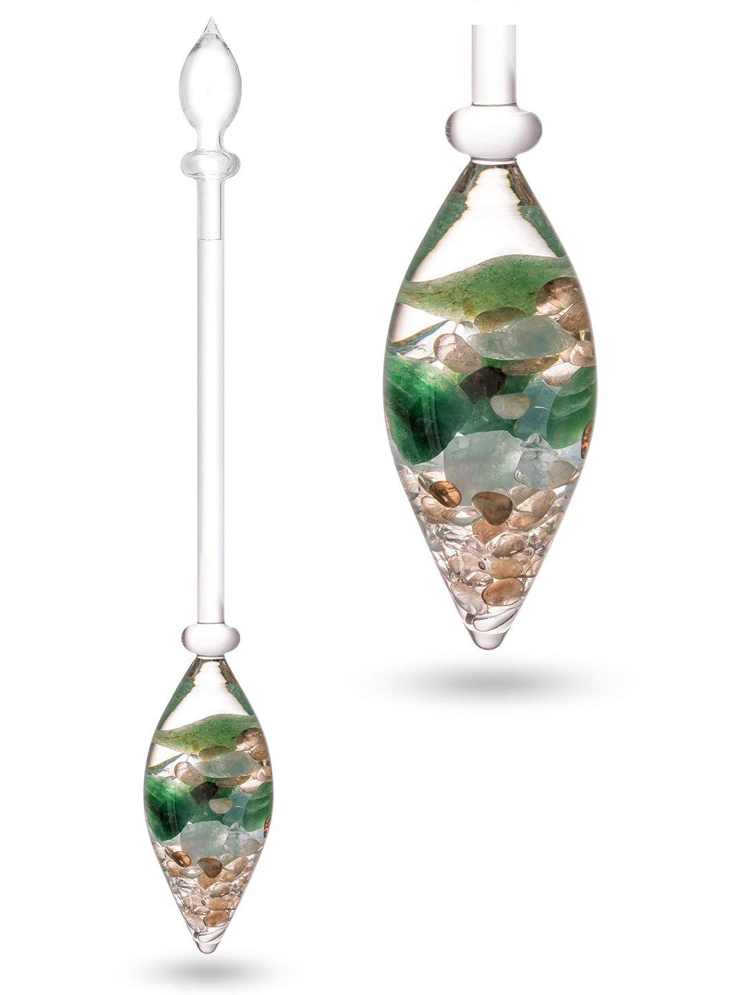 VitaJuwel FOREVER YOUNG Edelsteinphiole mit Aquamarin, Aventurin, Rauchquarz & Bergkristall