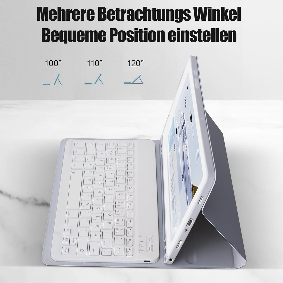 Samsung Galaxy Tab A9+ Hülle mit Tastatur - Galaxy Tab A9 Plus Hülle mit Tastatur, (Deutsches) Tasta