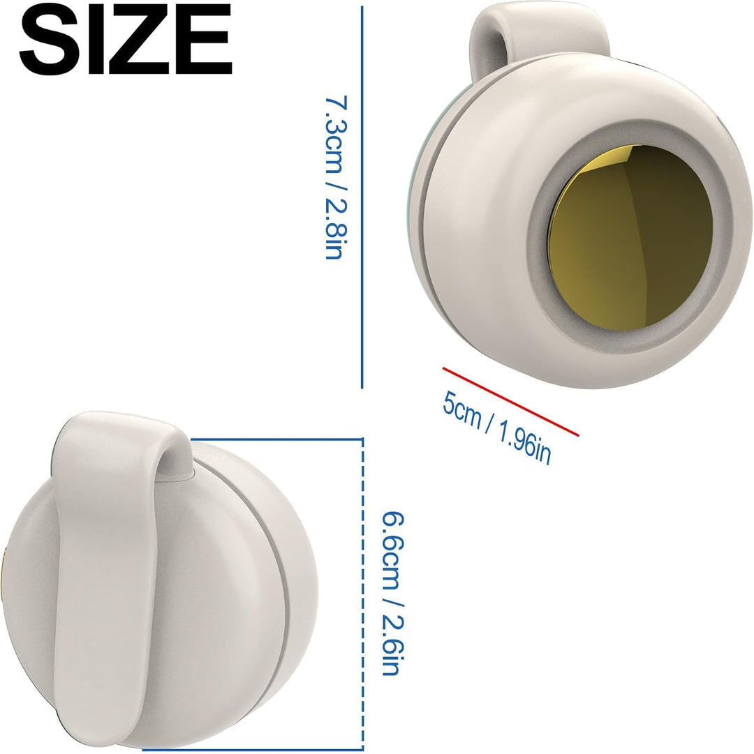 Mini Flügelloser Clip-Ventilator mit 360°, Drehung - Tragbarer USB-C Wiederaufladbarer Hals Taillenv