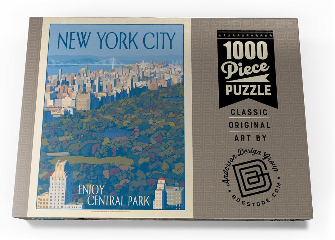 New York City: Enjoy Central Park, Vintage Poster - Premium 1000 Teile Puzzle - MyPuzzle Sonderkolle