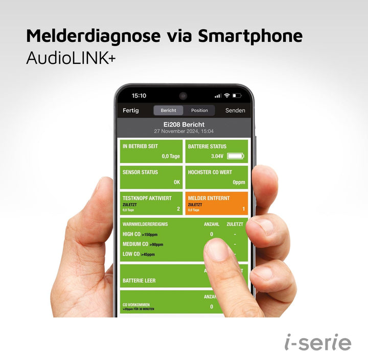 Ei Electronics Professional Ei208iDW Kohlenmonoxidmelder, i-Serie CO-Melder mit AudioLINK-Funktion,