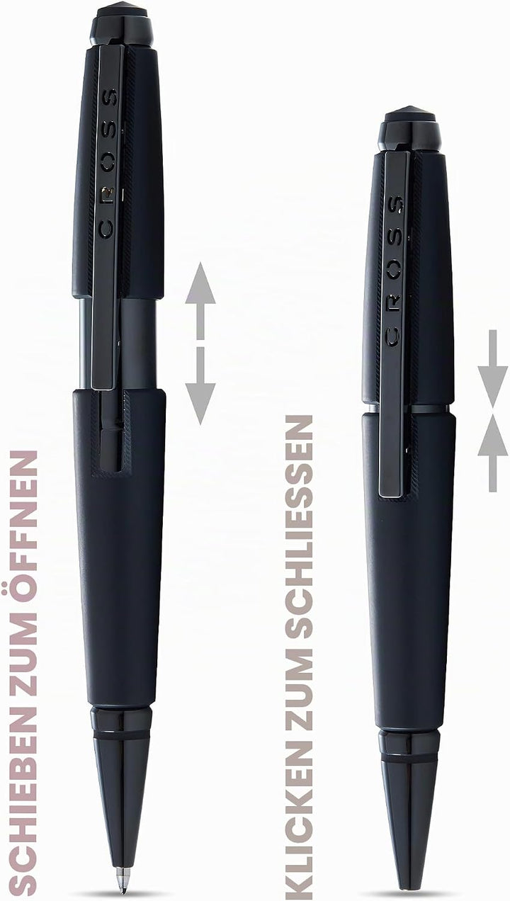 Cross Edge Rollerball (Strichstärke M, Schreibfarbe: schwarz, nachfüllbar, inkl. Premium Geschenkbox