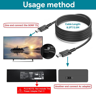 TAIFU Kabel Sync Daten DC Stecker für Sony LCD LED Smart TV ACDP-240E01 ACDP-240E02 55X9400E 65X9400