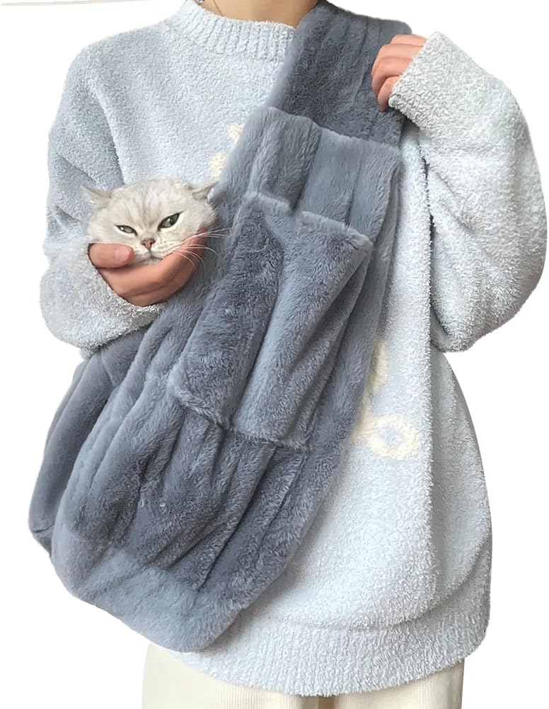 Hundetasche Plüsch Tragetasche Winter Warm Hundetragetasche Gemütliche Katzentasche Atmungsaktive Tr