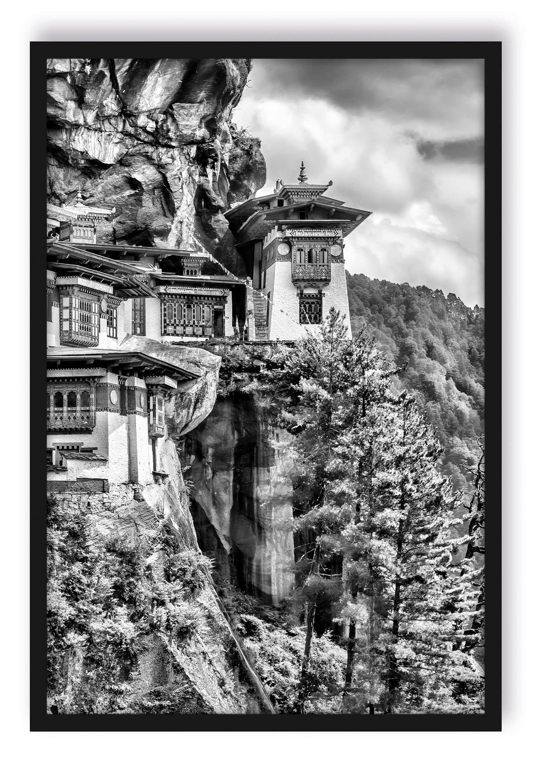 Generisch Buddha Tempel in China, Poster im Bilderrahmen / Format: 100x70cm / Kunstdruck gerahmt, 10