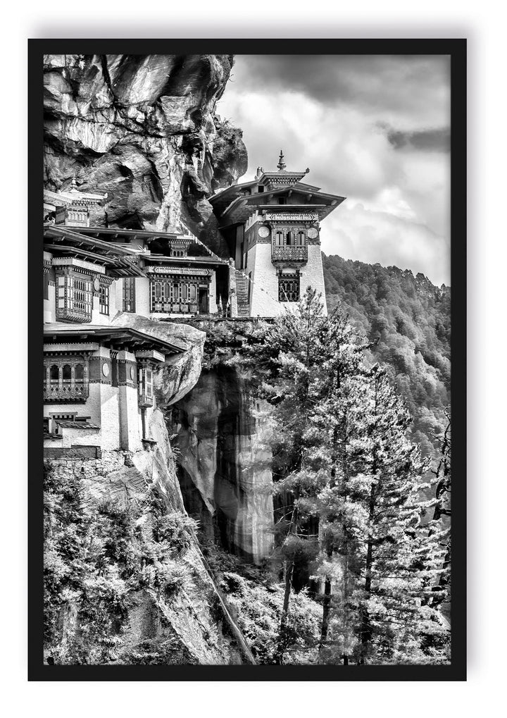 Generisch Buddha Tempel in China, Poster im Bilderrahmen / Format: 100x70cm / Kunstdruck gerahmt, 10