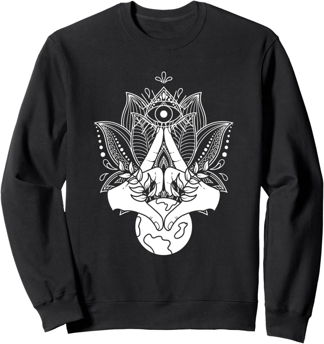 Yogi Spiritualität Buddhismus - Asana Lotus Blume Yoga Sweatshirt