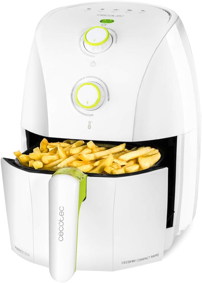 Cecotec Heissluftfritteuse 1,5 L Cecofry 900 White. 900 W, ohne Öl, Heissluft, PerfectCook-Technolog