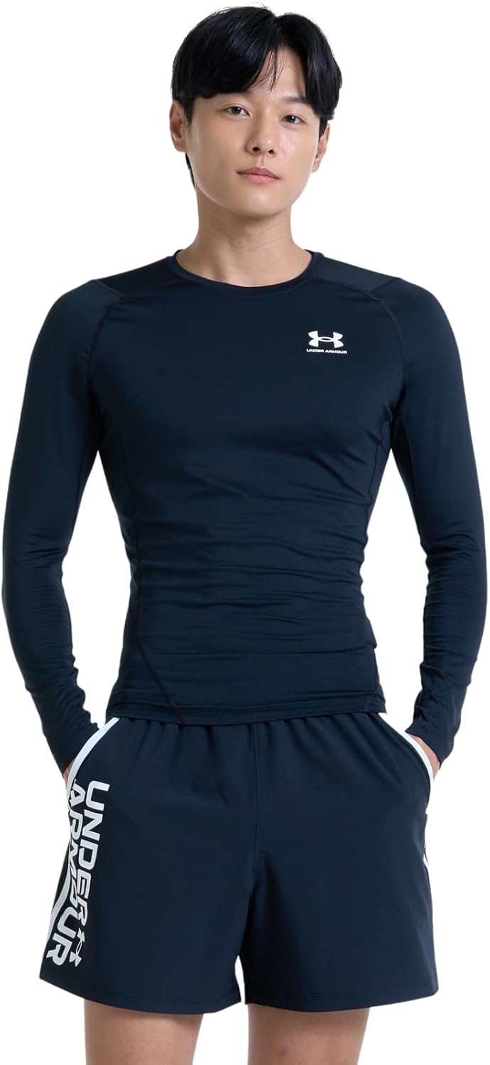 Under Armour Herren Armour HeatGear Compression Long-Sleeve T-Shirt Hemd, Blickdicht Schwarz XS, Sch