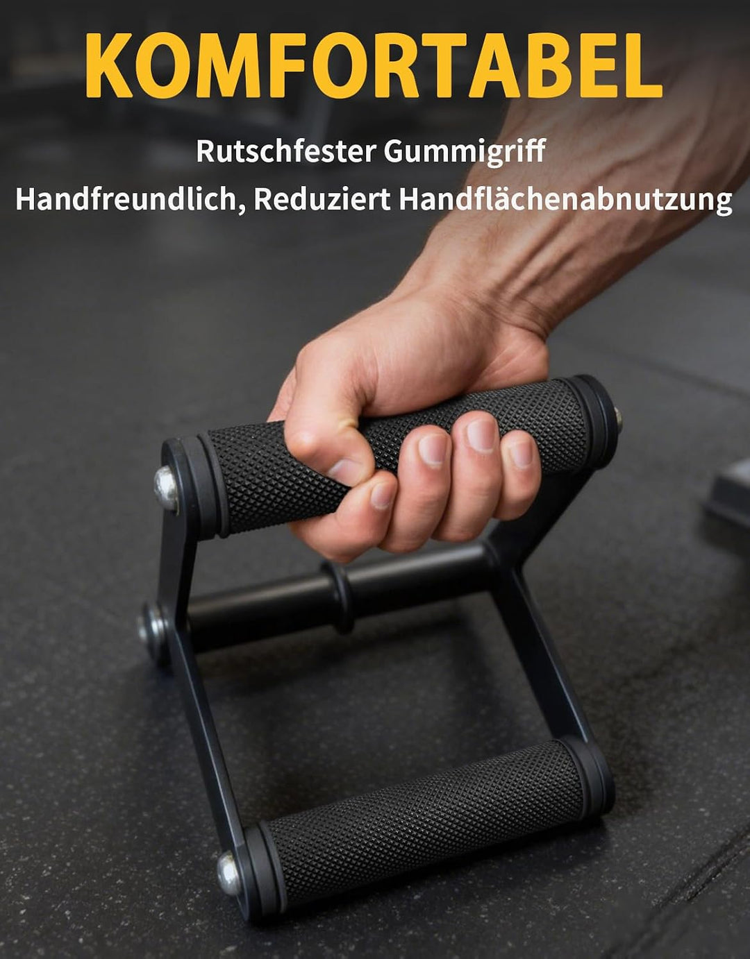 Kabelzug Aufsatz Set, Rutschfester Gummigriff Latzug Zubehör für Seilzugsystem, Kabelzug Griffe Set
