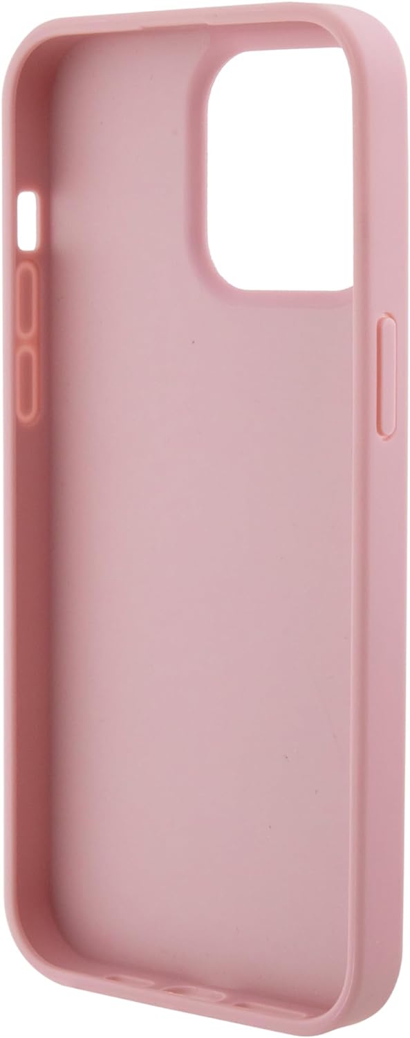 GUESS GUHCP15LP4EPMP Hülle für iPhone 15 Pro 6.1" Rosa hardcase Leather 4G Stamped