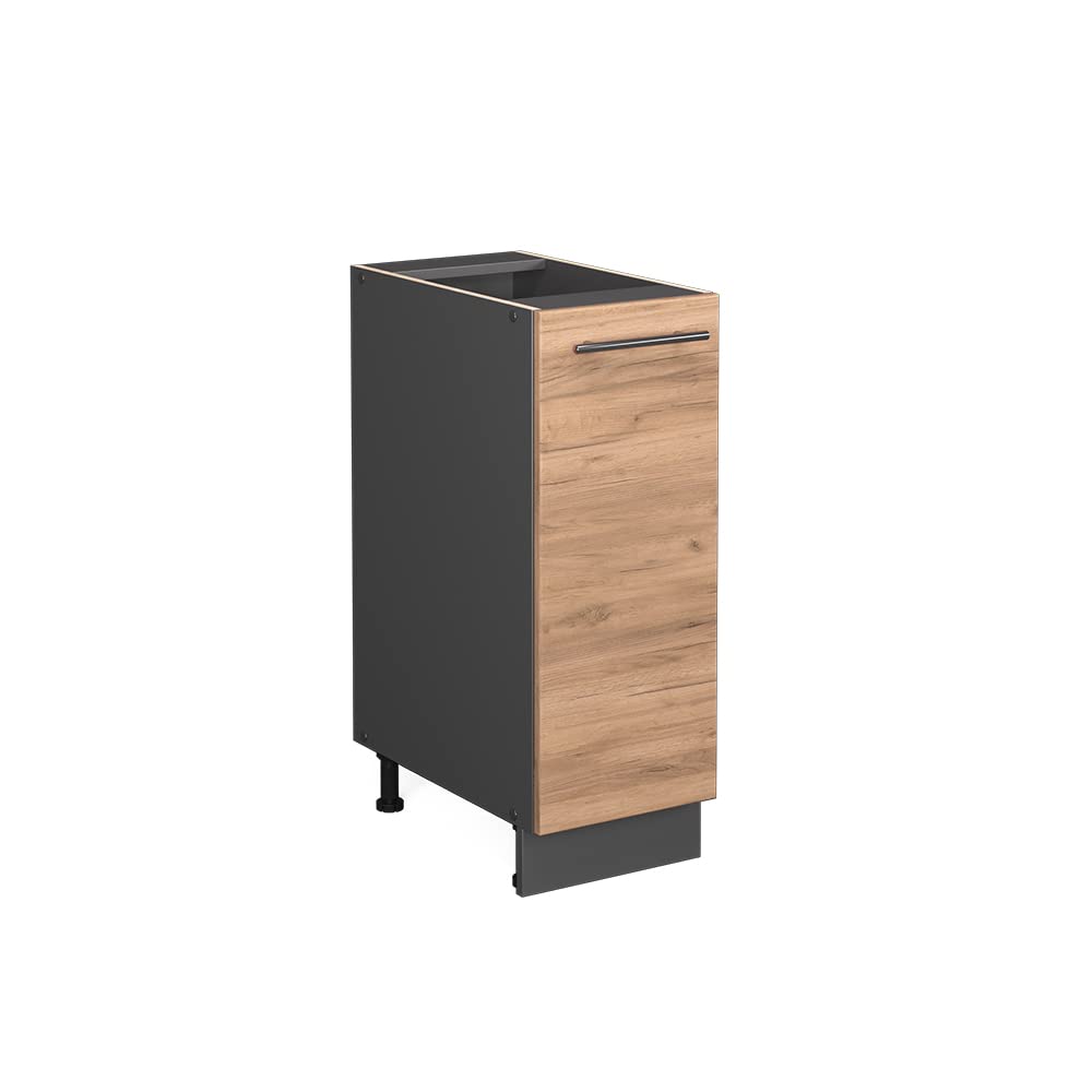 Vicco Apothekerschrank Fame-Line, Goldkraft Eiche/Anthrazit, 30 cm ohne Arbeitsplatte Goldkraft Eich