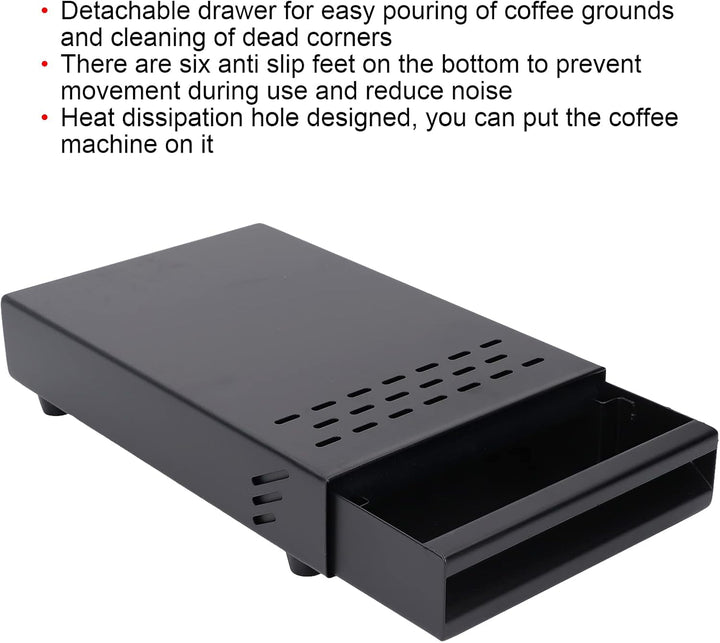 CHICIRIS Abklopfbehälter, Abschlagbehälter, Knock Box, Kaffee Abklopfbox, Schubladen Kaffeerückstand