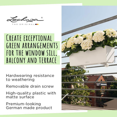 Lechuza BALCONERA Color 80 Selbstwässernder Übertopf aus Kunststoff für drinnen und draussen, Blumen
